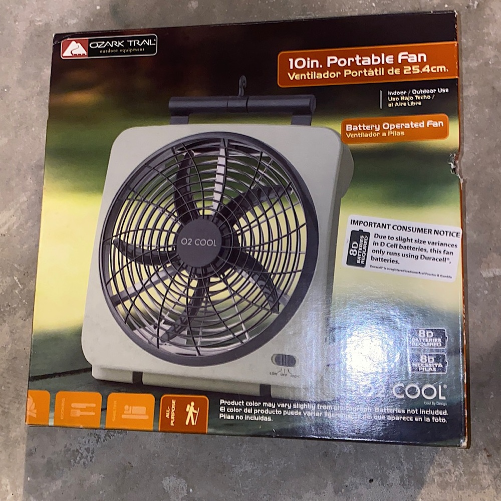 Battery operated fan